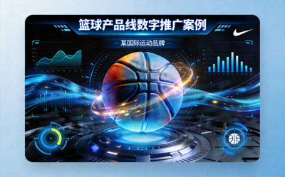 某国际运动品牌篮球产品线数字推广案例封面 - 篮球与数字界面